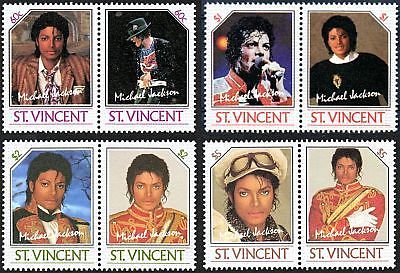 Майкл Джексон на почтовых марках Сент-Винсент