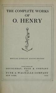 Рассказы О'Генри
